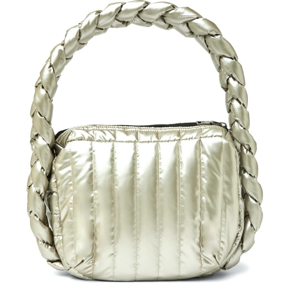 Think Royln Petite Kelsie Braided Hobo Shoulder Bag Champagne